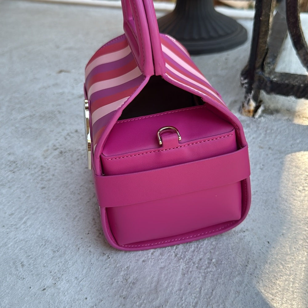Kate Spade Pink and Purple Striped Mini Bag/Pastry Box Bag - Picture 3 of 9